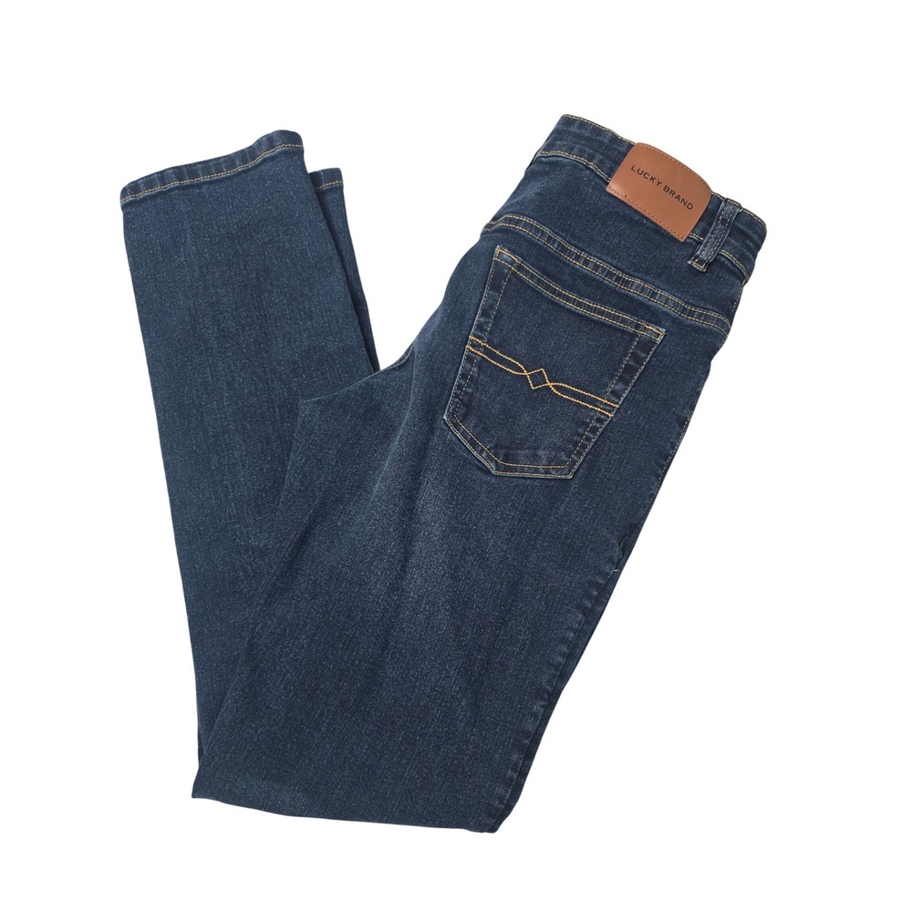 Lucky Brand Jeans Girls Size 18 Blue Denim Stretch Skinny Adjustable Waist EUC